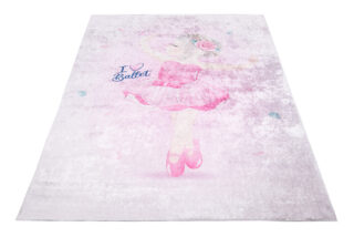Vloerkleed Emma Kinderkamer Antislip Roze Ballerina