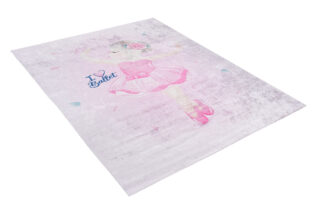 Vloerkleed Emma Kinderkamer Antislip Roze Ballerina