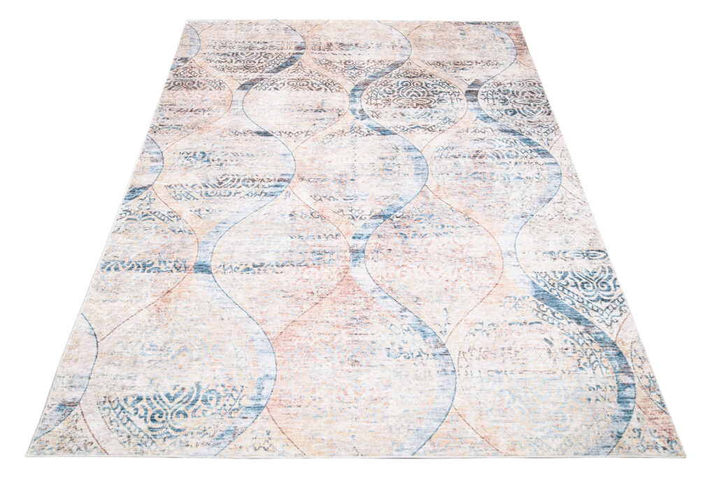 Vloerkleed Toscana Vintage Blauw Beige Ornamenten