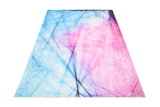Vloerkleed Toscana Roze Blauw Abstract Lijnen