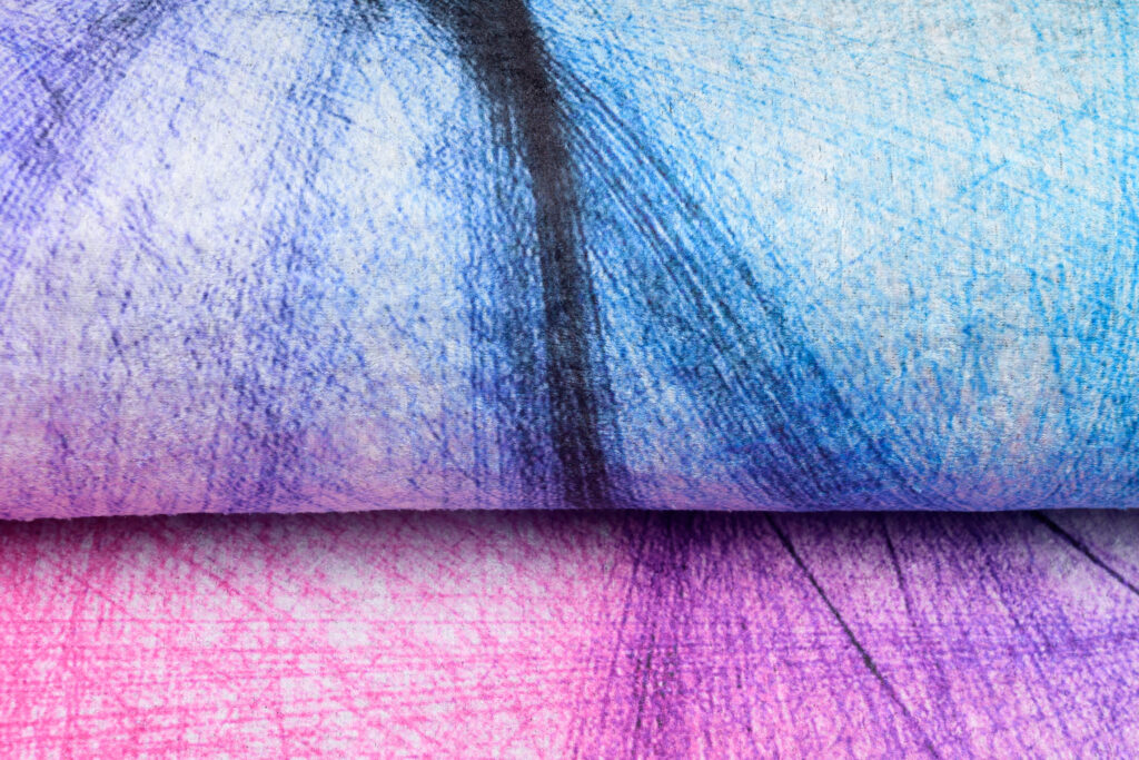 Vloerkleed Toscana Roze Blauw Abstract Lijnen