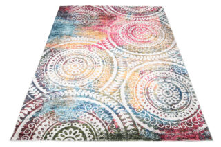 Vloerkleed Toscana Vintage Veelkleurig Rond Rozetten
