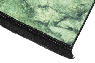 Vloerkleed Toscana met Franjes Groen Goud
