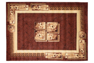 Vloerkleed Atlas Bruin Beige Klassiek Frame