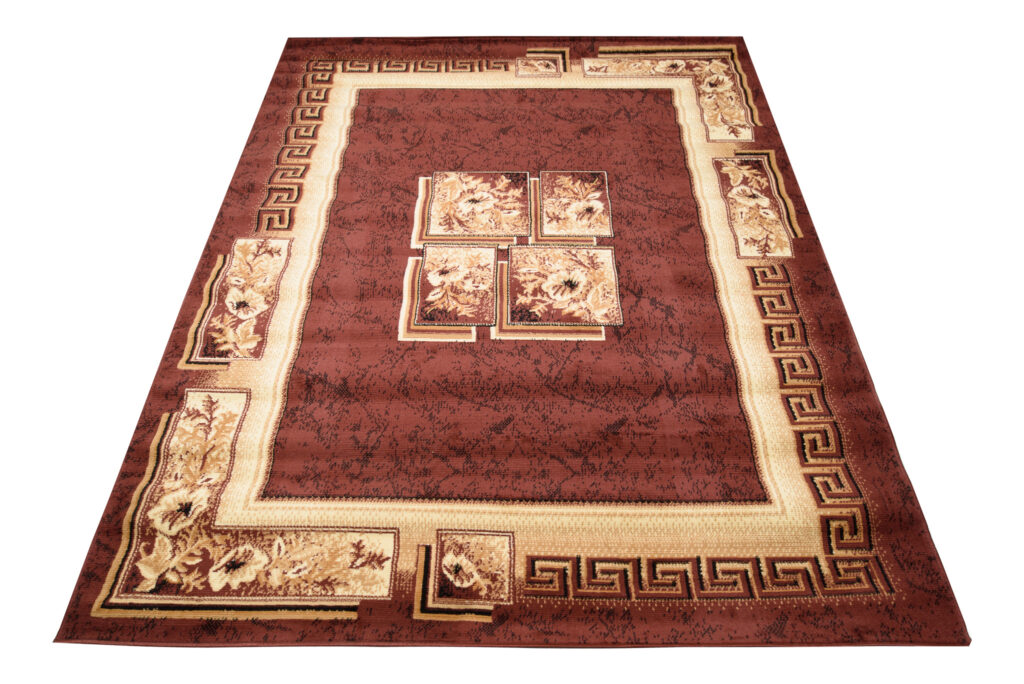 Vloerkleed Atlas Bruin Beige Klassiek Frame