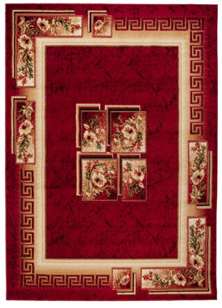 Vloerkleed Atlas Rood Beige Klassiek Frame