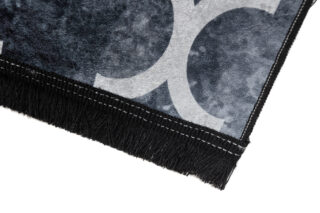 Vloerkleed Toscana met Franjes Marineblauw Trellis