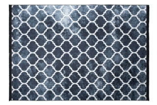 Vloerkleed Toscana met Franjes Marineblauw Trellis