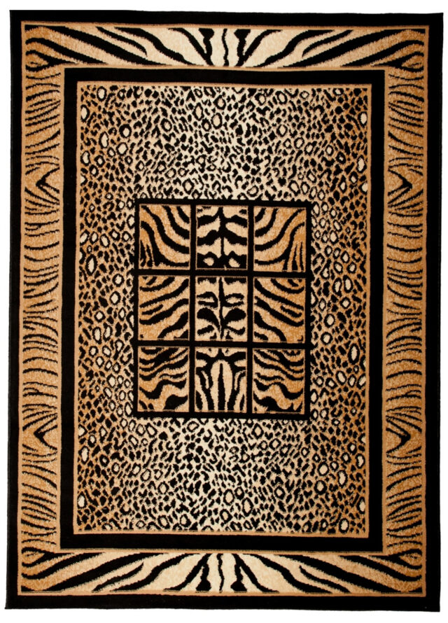 Vloerkleed Atlas Bruin Beige Dierenmotief Safari