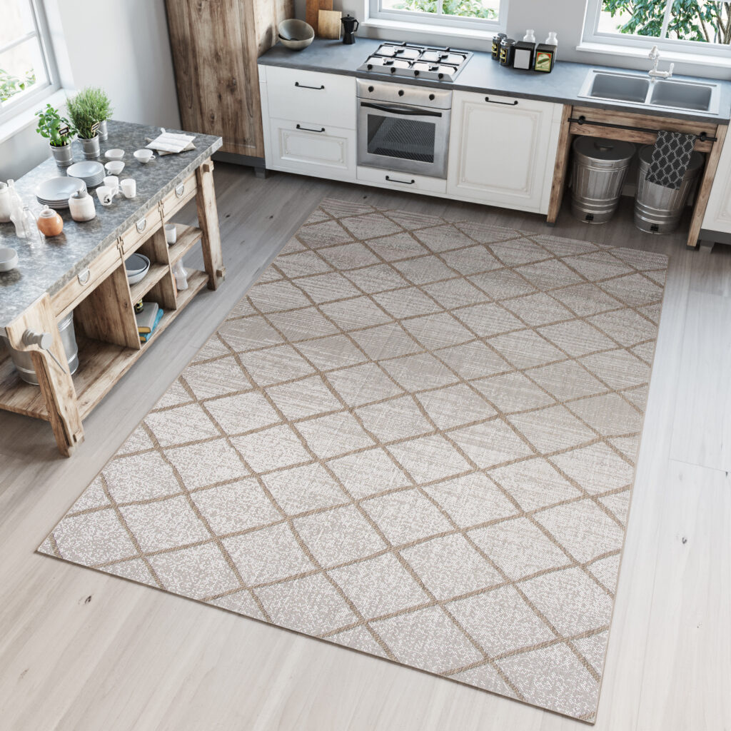 Vloerkleed Capri Creme Sisal Gestreept Indoor Outdoor Modern