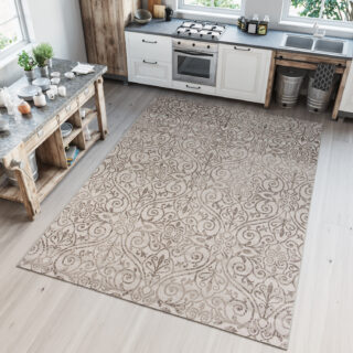 Vloerkleed Capri Creme Sisal Bloemen Indoor Outdoor Design