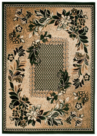Vloerkleed Atlas Beige Groen Modern Gebloemd