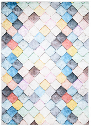 Vloerkleed Toscana Geometrisch Pasteltint Vierkanten
