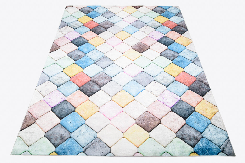 Vloerkleed Toscana Geometrisch Pasteltint Vierkanten