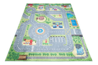 Vloerkleed Emma Antislip Wasbaar Groen Grijs Straat