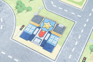 Vloerkleed Emma Antislip Wasbaar Groen Grijs Straat