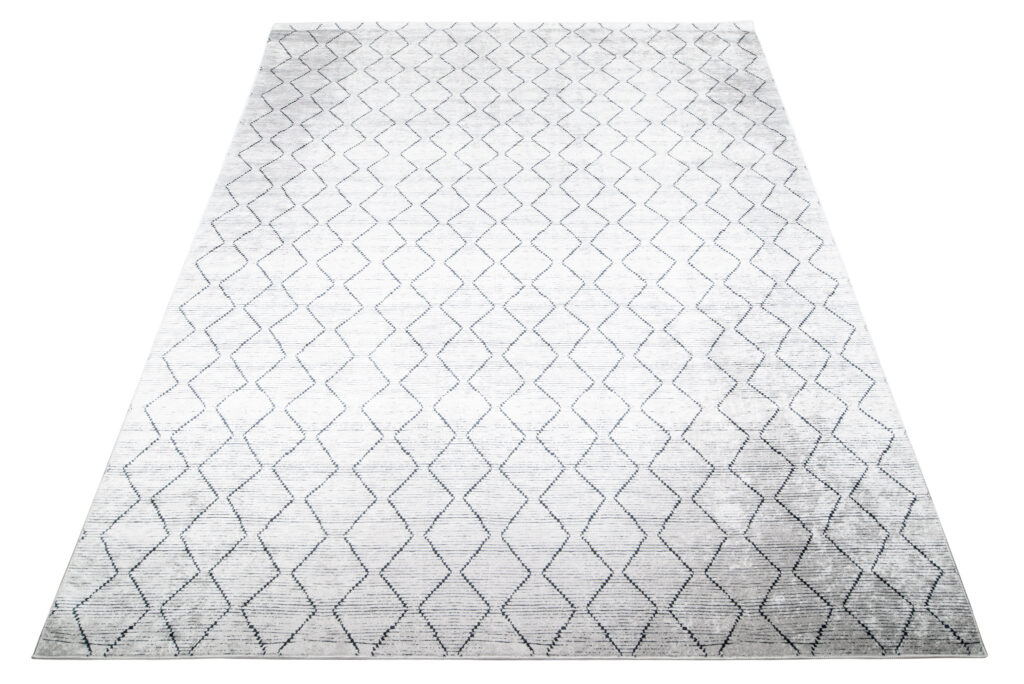 Vloerkleed Toscana Geometrisch Grijs Marineblauw Zigzag