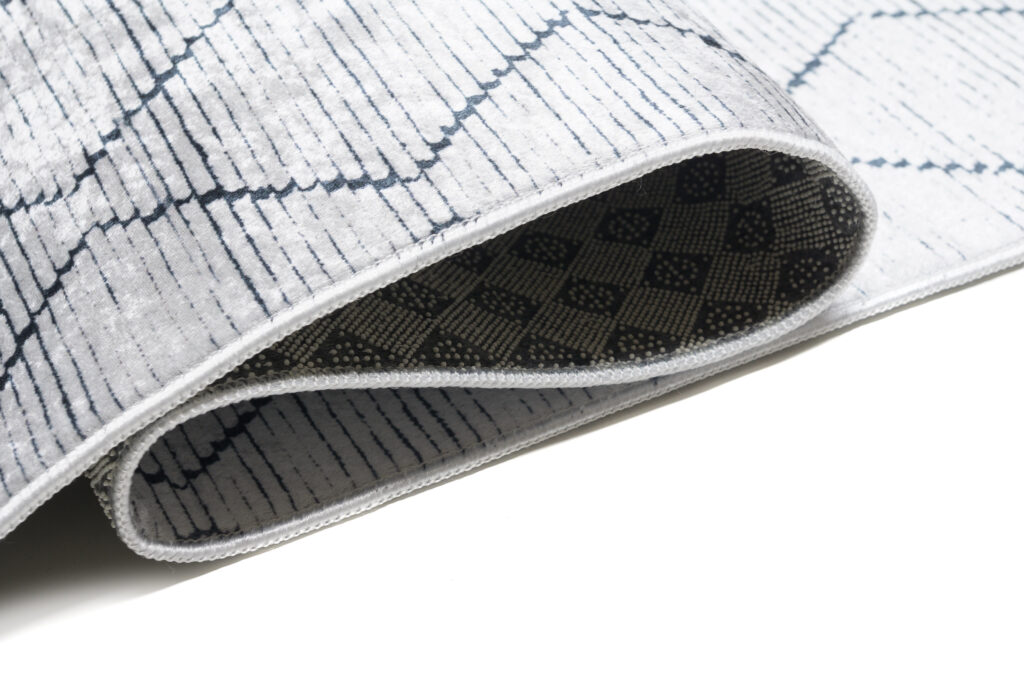 Vloerkleed Toscana Geometrisch Grijs Marineblauw Zigzag