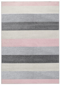 Vloerkleed Lazur Grijs Roze Geometrisch Lijnen