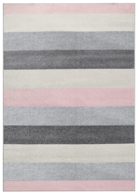 Vloerkleed Lazur Grijs Roze Geometrisch Lijnen