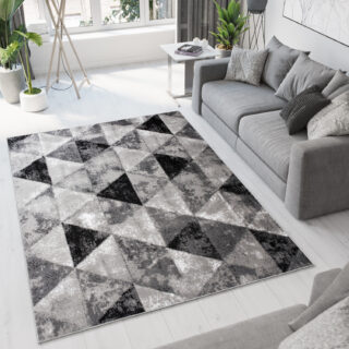 Vloerkleed Luxury Grijs Geometrisch Driehoeken