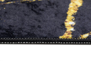 Vloerkleed Toscana Glamour Zwart Gouden Marmer