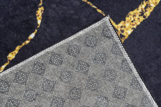 Vloerkleed Toscana Glamour Zwart Gouden Marmer