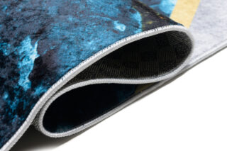 Vloerkleed Toscana Blauw Grijs Gouden Marmer