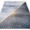 Vloerkleed Toscana Grijs Gouden Stralen Antislip
