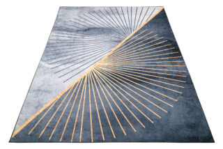 Vloerkleed Toscana Grijs Gouden Stralen Antislip