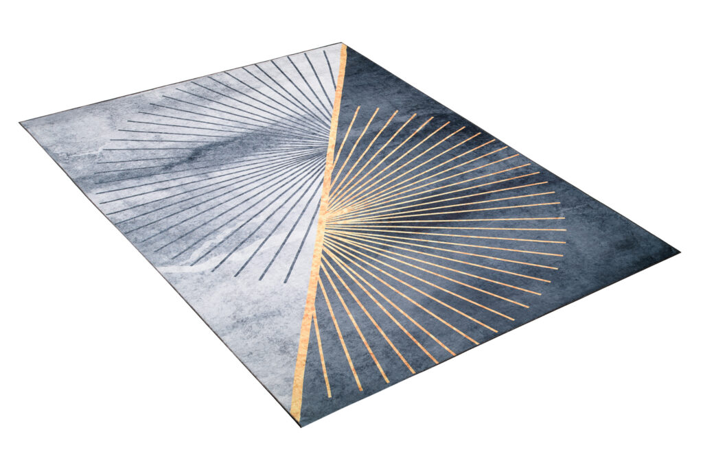 Vloerkleed Toscana Grijs Gouden Stralen Antislip