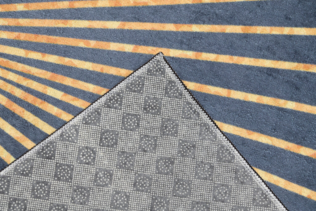 Vloerkleed Toscana Grijs Gouden Stralen Antislip
