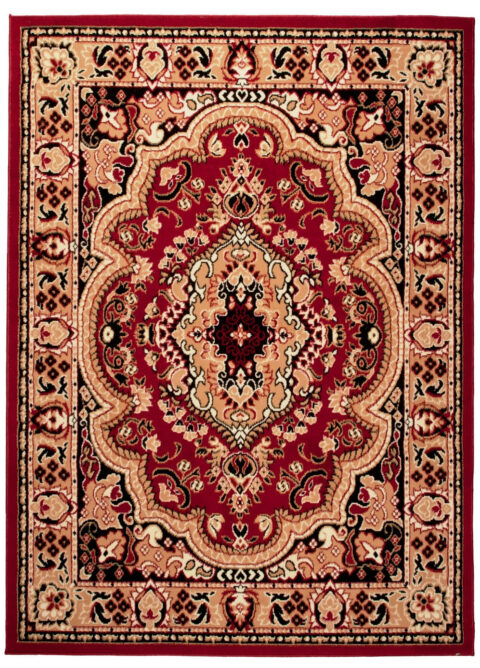 Vloerkleed Atlas Rood Beige Traditioneel Medaillon