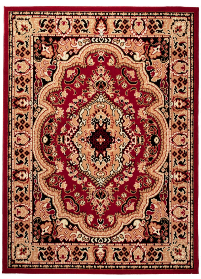 Vloerkleed Atlas Rood Beige Traditioneel Medaillon