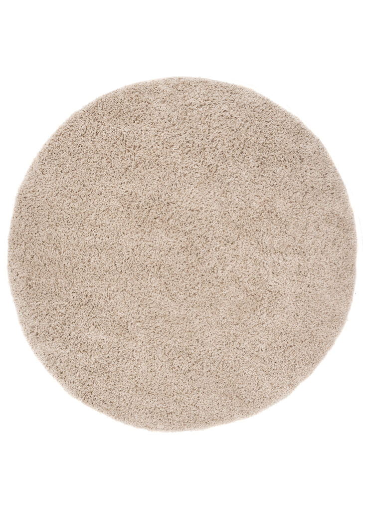 Vloerkleed Essence Rond Shaggy Monochroom Beige