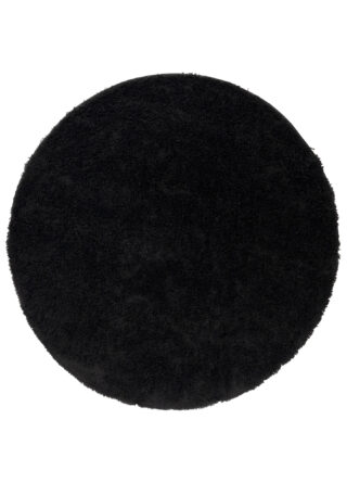 Vloerkleed Essence Rond Shaggy Monochroom Zwart