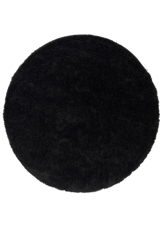 Vloerkleed Essence Rond Shaggy Monochroom Zwart