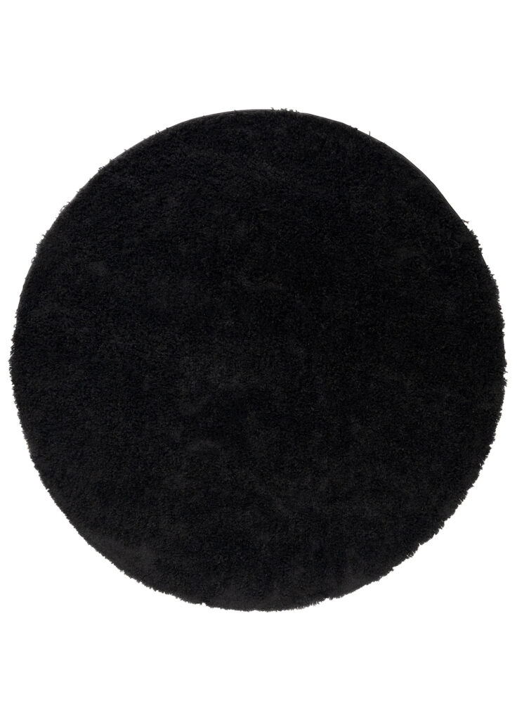 Vloerkleed Essence Rond Shaggy Monochroom Zwart