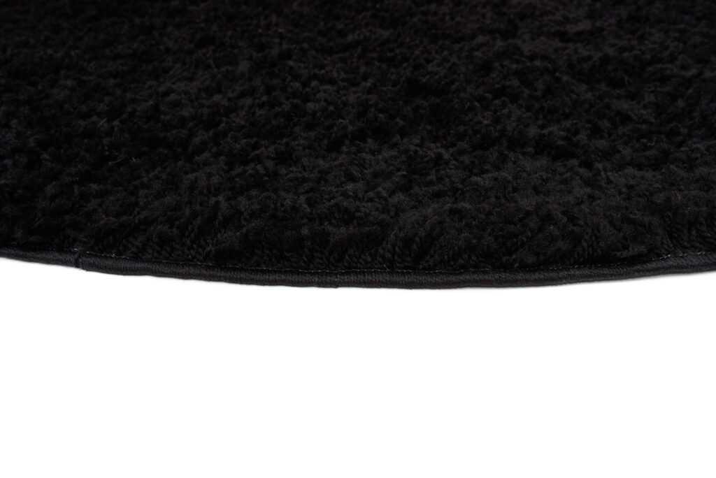 Vloerkleed Essence Rond Shaggy Monochroom Zwart