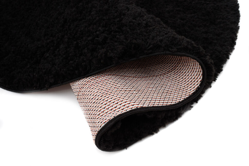 Vloerkleed Essence Rond Shaggy Monochroom Zwart