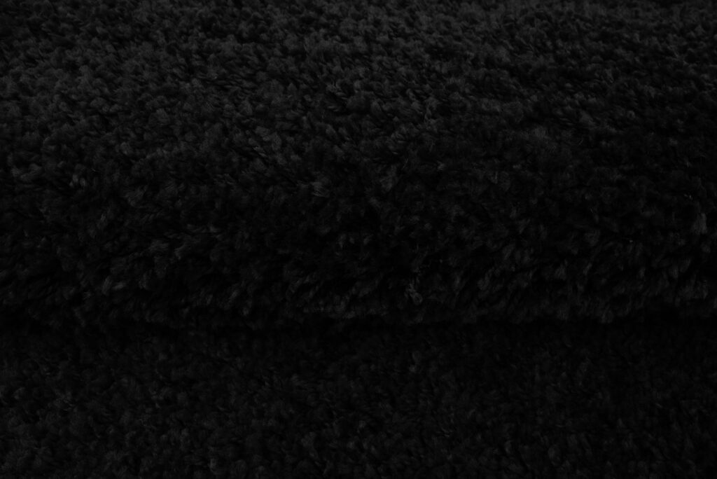 Vloerkleed Essence Rond Shaggy Monochroom Zwart