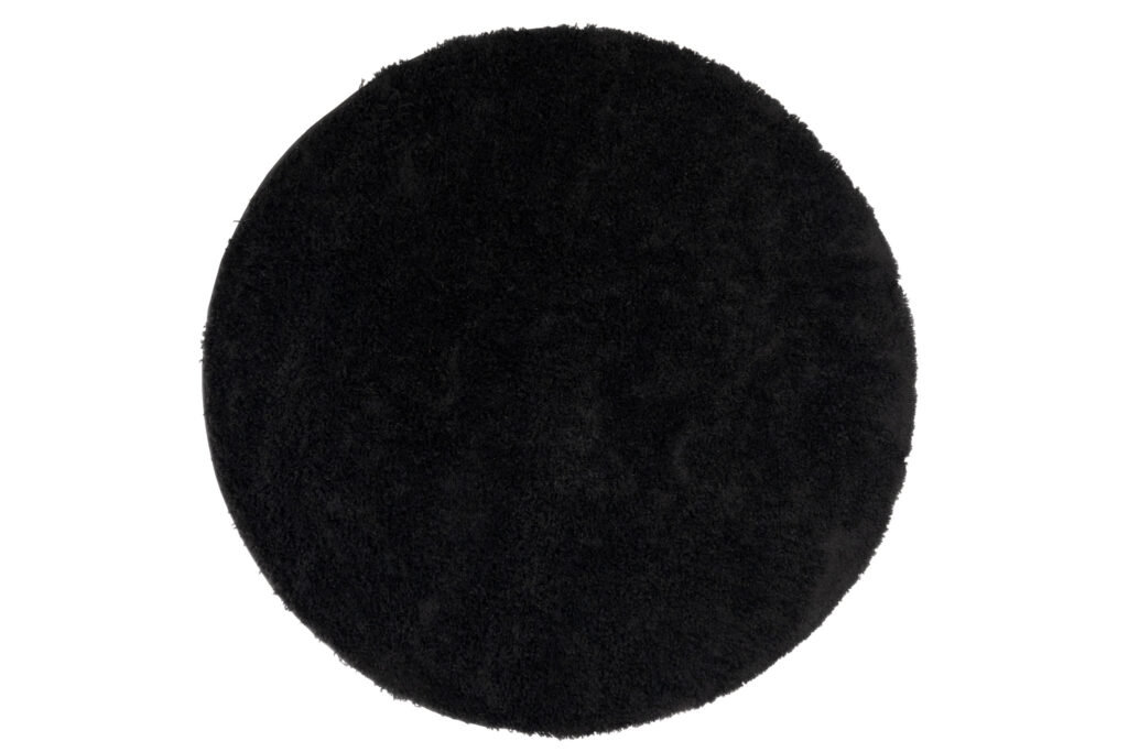 Vloerkleed Essence Rond Shaggy Monochroom Zwart