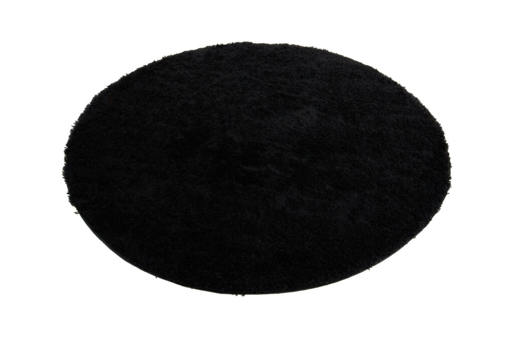 Vloerkleed Essence Rond Shaggy Monochroom Zwart
