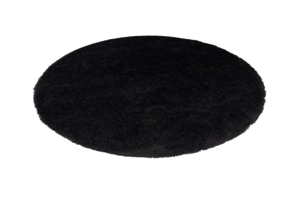 Vloerkleed Essence Rond Shaggy Monochroom Zwart