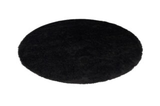 Vloerkleed Essence Rond Shaggy Monochroom Zwart