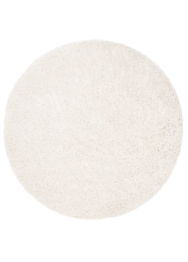 Vloerkleed Essence Rond Shaggy Monochroom Creme