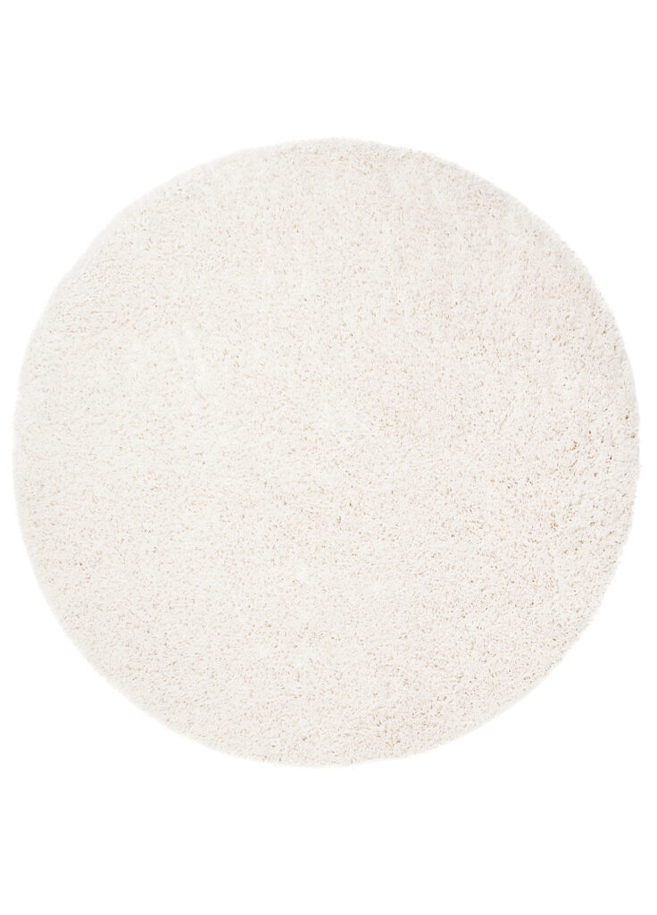 Vloerkleed Essence Rond Shaggy Monochroom Creme