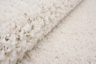 Vloerkleed Essence Rond Shaggy Monochroom Creme
