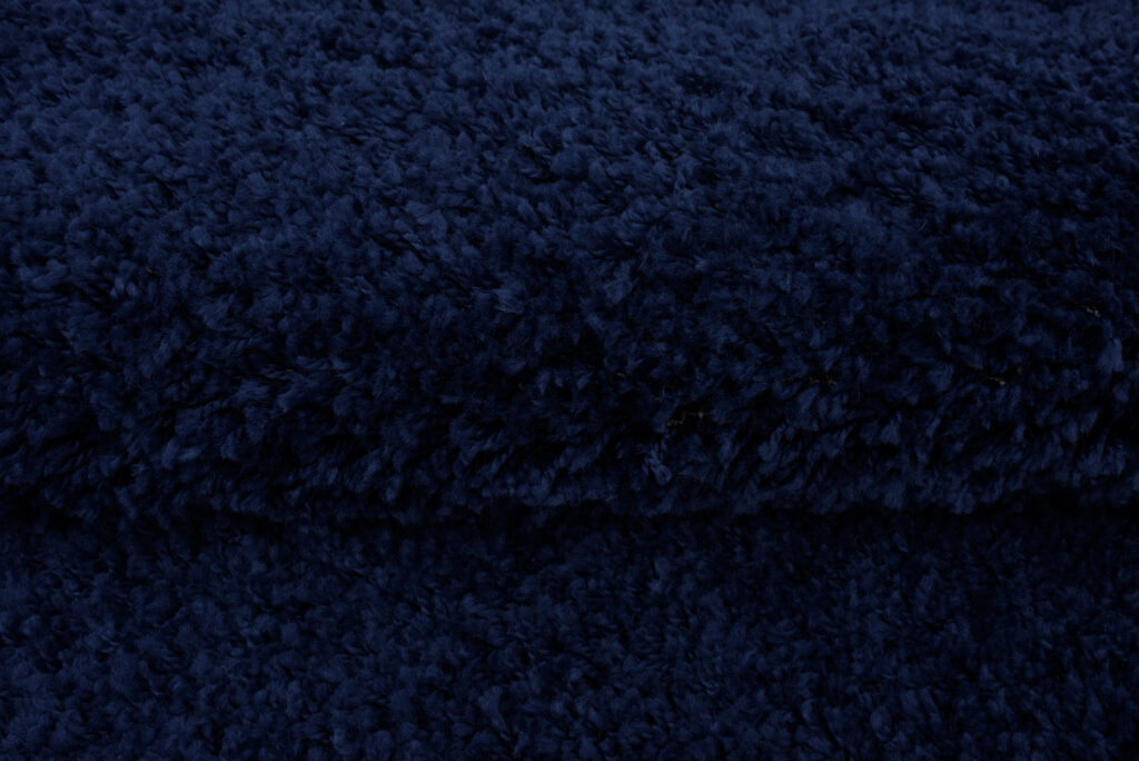 Vloerkleed Essence Rond Shaggy Monochroom Marineblauw
