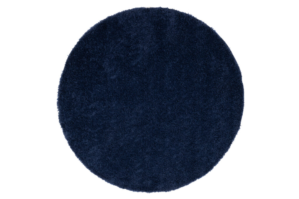 Vloerkleed Essence Rond Shaggy Monochroom Marineblauw